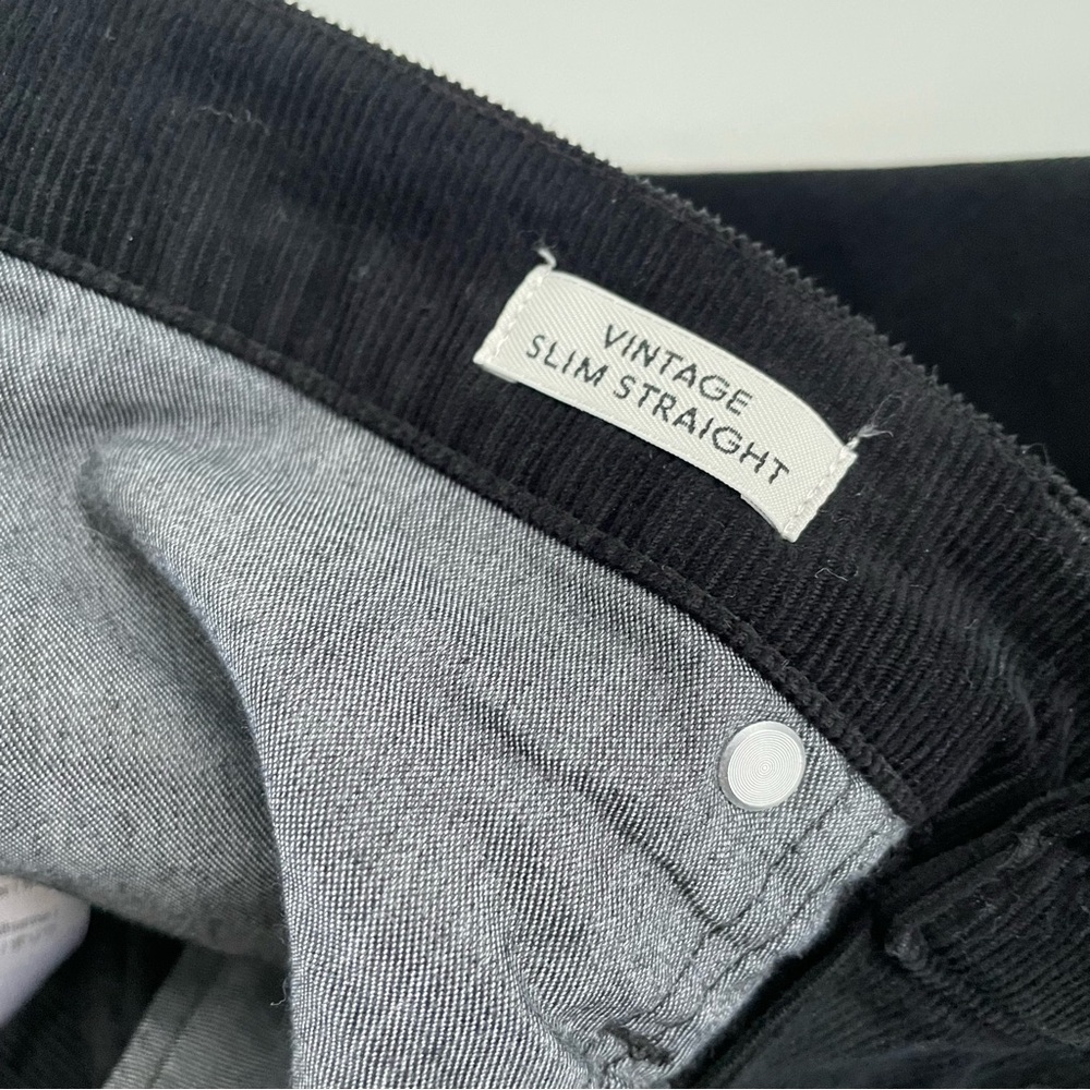 J.Crew Women's Black Vintage slim-straight corduroy pant Size 28, like new! - Picture 7 of 12